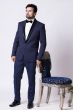 Buy elegant blue color designer Mens tuxedo suit online