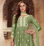 Green Georgette Salwar Kameez With Embroidery