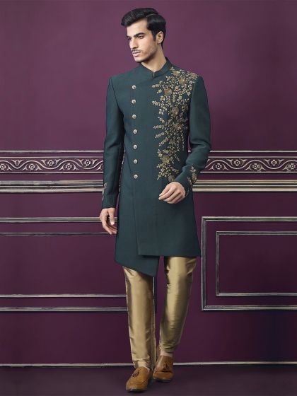 Green Colour Imported Fabric Men's Indo.