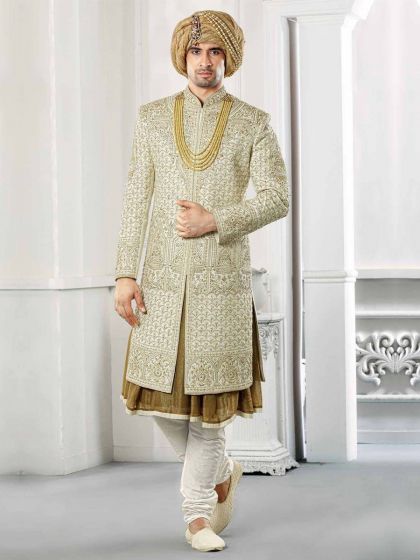 Hand work Sherwani for wedding.