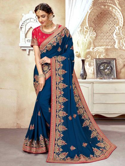 designer bridal saree,silk designer saree