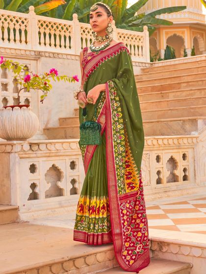 Blue Pre-Stitched Bridesmaid Saree With Embroidery