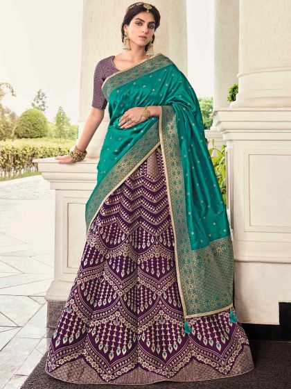 Purple Traditional Lehenga Choli With Dupatta