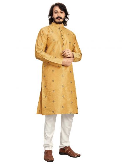 Yellow Colour Indian Kurta Pajama.