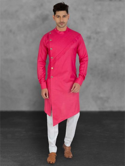 Cotton Fabric Men's Kurta Pajama.