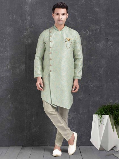 Sky Blue Colour Men's Indowestern.