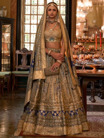 Grey Lehenga Choli With Designer Dupatta