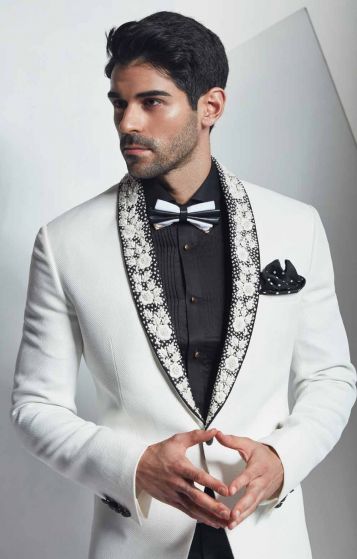 Best Wedding Suits for Men in Auspicious White color