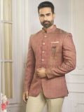 Pink Colour Imported Fabric Designer Suit.