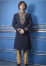 Blue Color Indian Designer Indowestern For Men