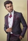 Fabulous Designer Tuxedo Suit Wine Colour.