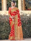 Red Colour Silk Traditional Saree.