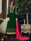Green Colour Georgette Fabric Women Salwar Kameez.