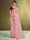 Pink Colour Party Wear Saree in Tissue Fabric.