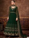 Green Colour Georgette Fabric Designer Anarkali Salwar Suit.