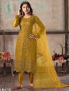 Yellow Colour Net Women Salwar Kameez.