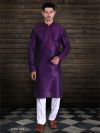 Purple Colour Art Silk Kurta Pajama.