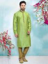 Green Colour Indian Designer Kurta Pajama.