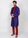 Blue Colour Designer Kurta Pajama in Dupion Silk Fabric.