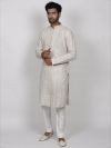 Elegant Off White Colour Linen Fabric Men's Kurta Pajama.