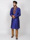 Blue Colour Dupion Silk Men's Kurta Pajama.