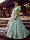 Green Colour Georgette Fabric Indian Designer Lehenga Choli.