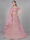 Pink Colour Net Fabric Women Designer Lehenga Choli.
