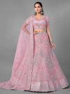 Net Fabric Designer Lehenga Choli in Pink Colour.