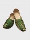 Green Colour Men's Mojari Shoes.