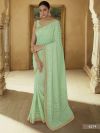 Green Colour Georgette Fabric Women Saree.