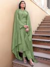 Green Colour Designer Salwar Suit in Viscose Fabric.