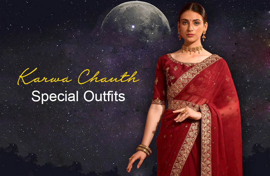 Karwa Chauth Dress Ideas in 2024 - Saree, Suits, Anarkali & More